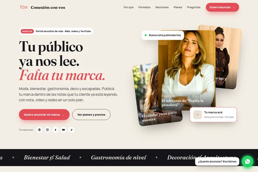 Conexión con Vos — landing para anunciantes
